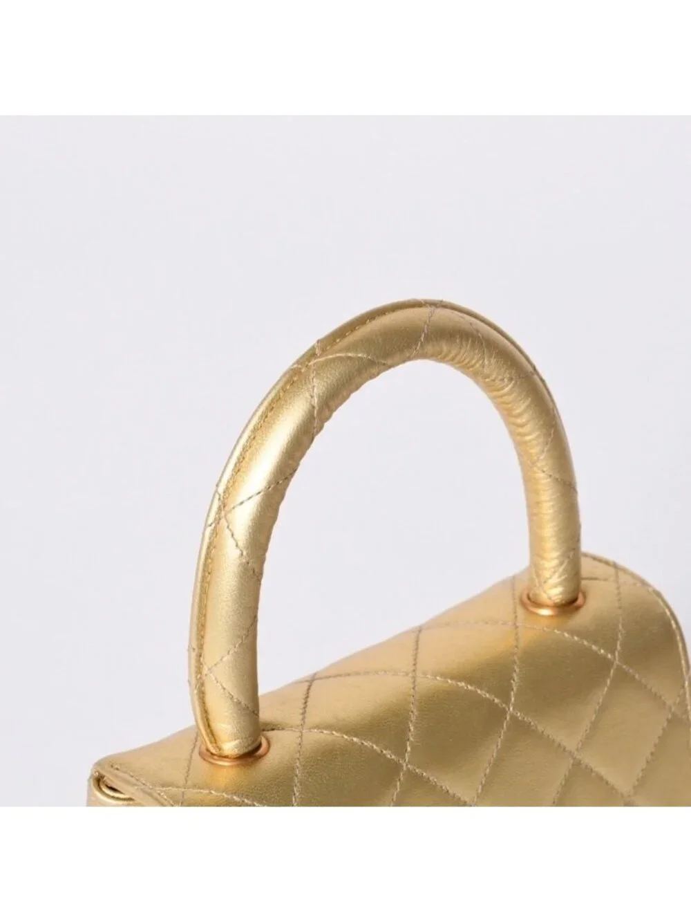 Chanel Quilted Parent Child Mini Bag Gold